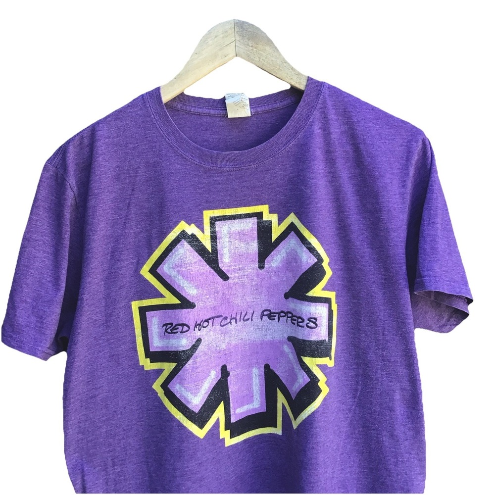 Red Hot Chili Peppers 2016 The Getaway Tour Purple Graphic Band T-Shirt Men's L